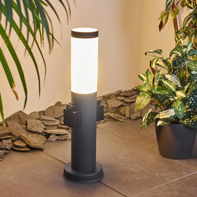 Borne lumineuse Gaborone Anthracite, 1 lumière