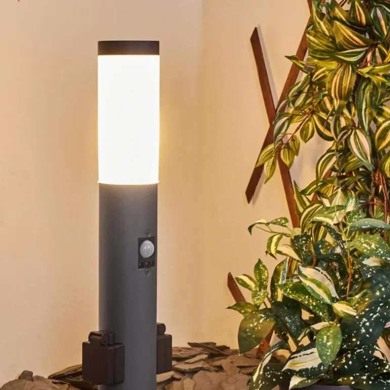 Borne lumineuse Gaborone Anthracite, 1 lumière, Détecteur de mouvement