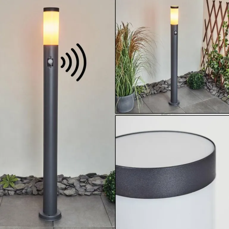 Borne lumineuse Gaborone Anthracite, 1 lumière, Détecteur de mouvement
