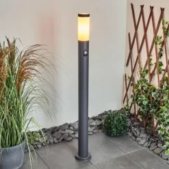 Borne lumineuse Gaborone Anthracite, 1 lumière, Détecteur de mouvement