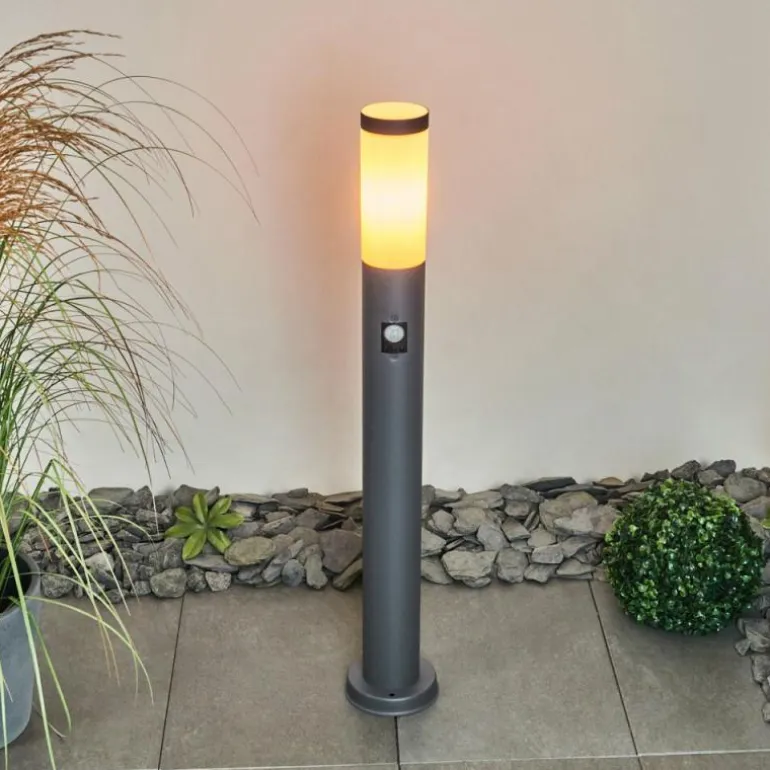 Borne lumineuse Gaborone Anthracite, 1 lumière, Détecteur de mouvement