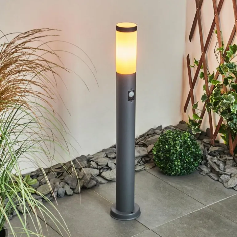 Borne lumineuse Gaborone Anthracite, 1 lumière, Détecteur de mouvement