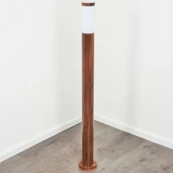 Borne lumineuse Gaborone Brun, Couleur bois, 1 lumière