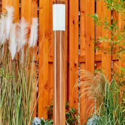 Borne lumineuse Gaborone Brun, Couleur bois, 1 lumière