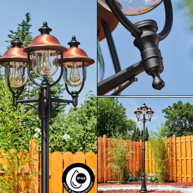 Borne lumineuse Gascon Noir, 3 lumières