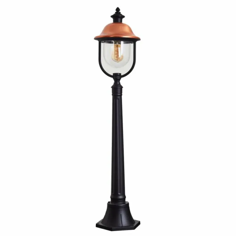 Borne lumineuse Gascon Noir, 1 lumière