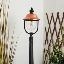 Borne lumineuse Gascon Noir, 1 lumière