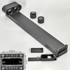 Borne lumineuse Guampacha Anthracite, 2 lumières