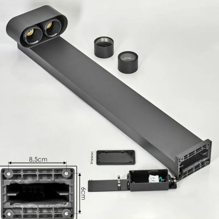 Borne lumineuse Guampacha Anthracite, 2 lumières