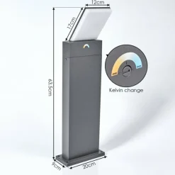 Borne lumineuse Heraklion LED Anthracite, 1 lumière