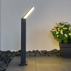 Borne lumineuse Heraklion LED Anthracite, 1 lumière