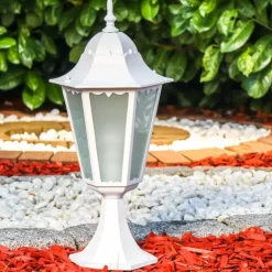 Borne lumineuse Hongkong Frost Blanc, 1 lumière
