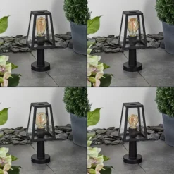 Borne lumineuse Juanico Noir, 1 lumière