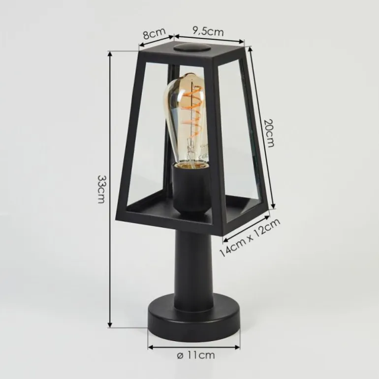 Borne lumineuse Juanico Noir, 1 lumière