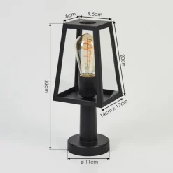 Borne lumineuse Juanico Noir, 1 lumière