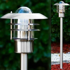 Borne lumineuse Juva Acier inoxydable, 1 lumière