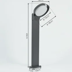 Borne lumineuse Kelo LED Anthracite, 1 lumière