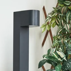 Borne lumineuse Kingstown Anthracite, 1 lumière