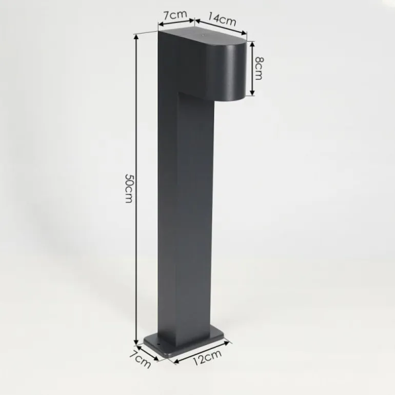 Borne lumineuse Kingstown Anthracite, 1 lumière