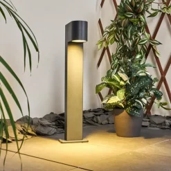 Borne lumineuse Kingstown Anthracite, 1 lumière