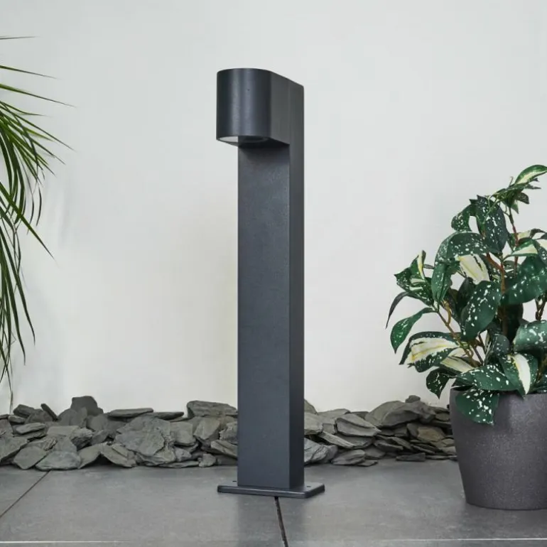 Borne lumineuse Kingstown Anthracite, 1 lumière