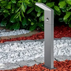 Borne lumineuse Korup LED Anthracite, 1 lumière, Détecteur de mouvement