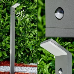 Borne lumineuse Korup LED Anthracite, 1 lumière, Détecteur de mouvement