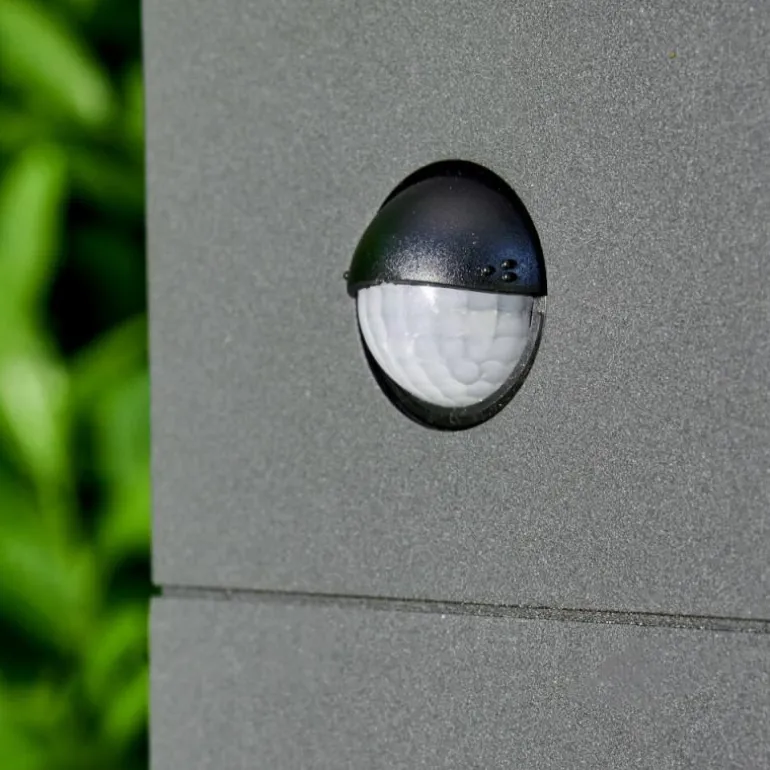 Borne lumineuse Korup LED Anthracite, 1 lumière, Détecteur de mouvement