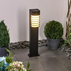 Borne lumineuse Kurola Noir, 1 lumière
