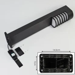 Borne lumineuse Kurola Noir, 1 lumière
