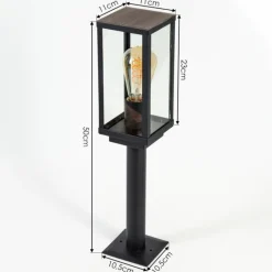 Borne lumineuse Lapa Noir, 1 lumière