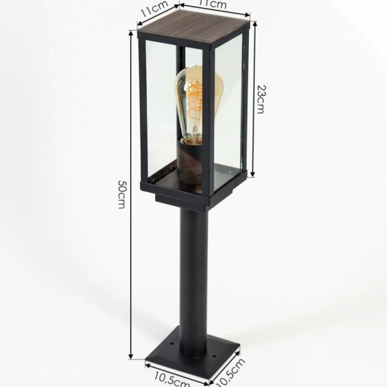 Borne lumineuse Lapa Noir, 1 lumière