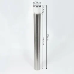 Borne lumineuse Leon LED Nickel mat, 1 lumière