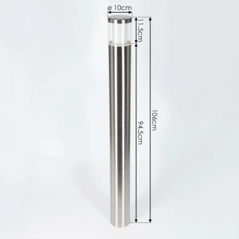 Borne lumineuse Leon LED Nickel mat, 1 lumière
