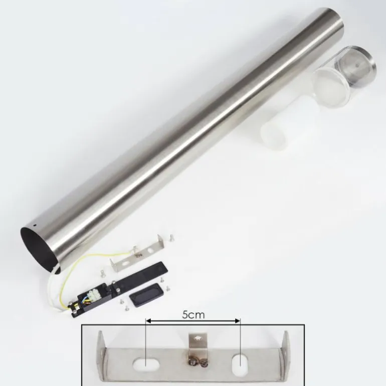 Borne lumineuse Leon LED Nickel mat, 1 lumière