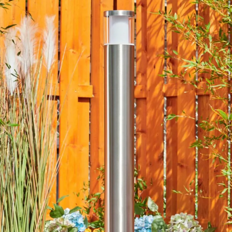 Borne lumineuse Leon LED Nickel mat, 1 lumière