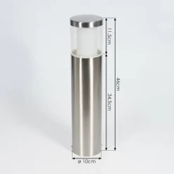 Borne lumineuse Leon LED Nickel mat, 1 lumière