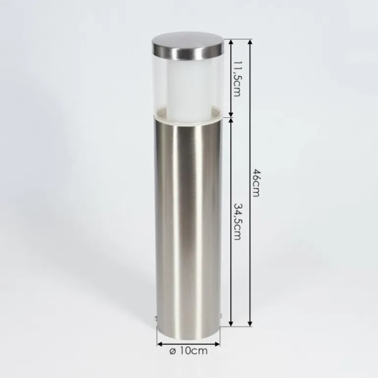 Borne lumineuse Leon LED Nickel mat, 1 lumière