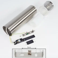 Borne lumineuse Leon LED Nickel mat, 1 lumière