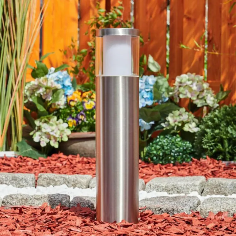 Borne lumineuse Leon LED Nickel mat, 1 lumière