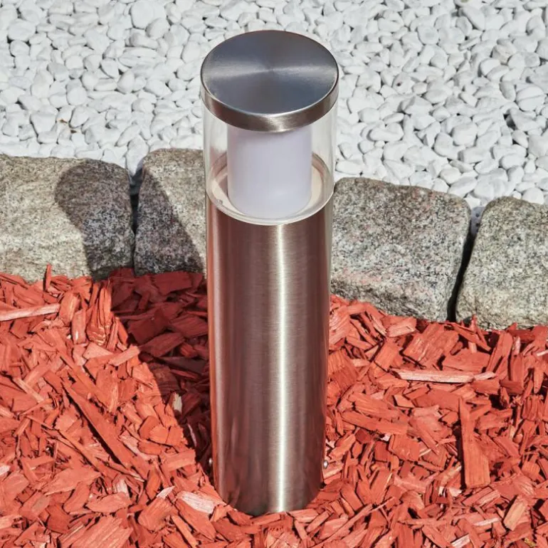 Borne lumineuse Leon LED Nickel mat, 1 lumière