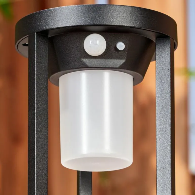 Borne lumineuse Lokpano LED Noir, Blanc, 1 lumière, Détecteur de mouvement