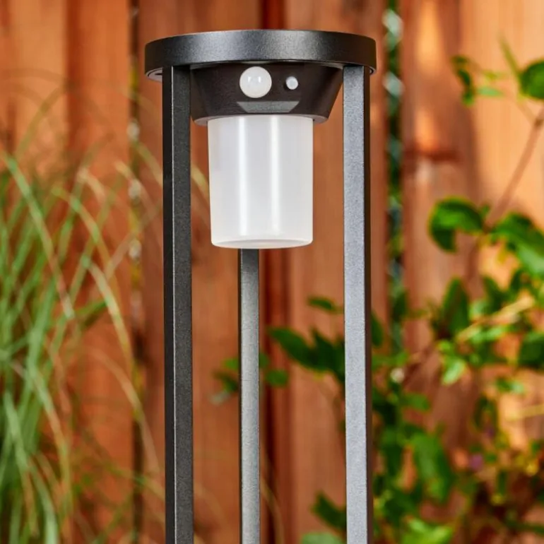 Borne lumineuse Lokpano LED Noir, Blanc, 1 lumière, Détecteur de mouvement
