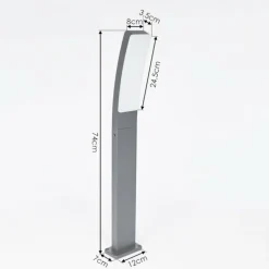 Borne lumineuse Maseru LED Anthracite, 1 lumière