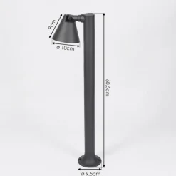 Borne lumineuse Milond Anthracite, 1 lumière