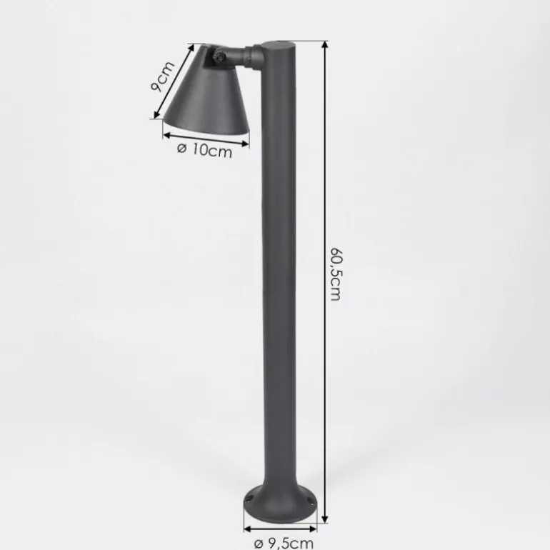 Borne lumineuse Milond Anthracite, 1 lumière