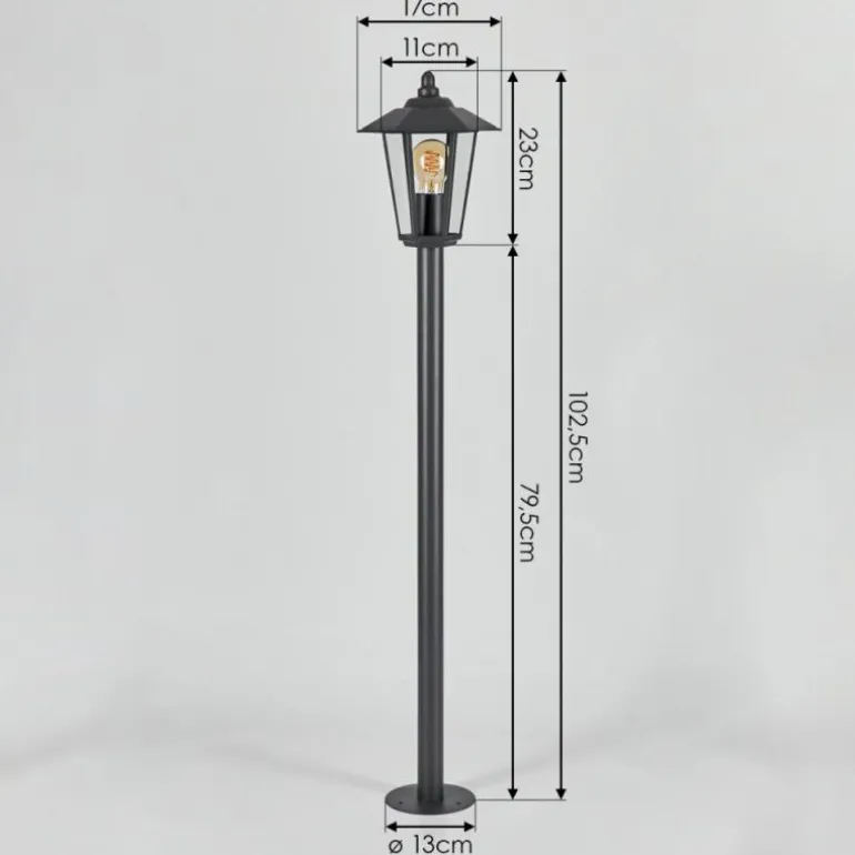 Borne lumineuse Moskau Anthracite, 1 lumière