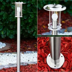 Borne lumineuse Mulo Acier inoxydable, 1 lumière