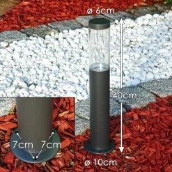 Borne lumineuse Noreaz LED Anthracite, 1 lumière
