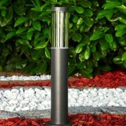 Borne lumineuse Noreaz LED Anthracite, 1 lumière